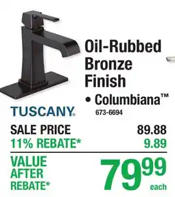 Menards Oil-Rubbed Bronze Finish offer