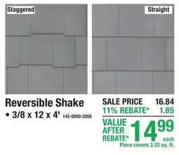 Menards Reversible Shake offer