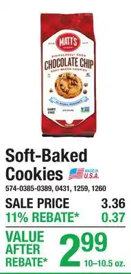 Menards Soft-Baked Cookies offer