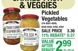 Menards Pickled Vegetables offer