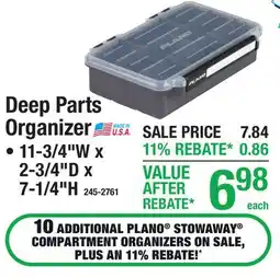 Menards Deep Parts Organizer offer