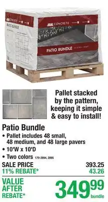 Menards Patio Bundle offer