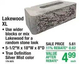Menards Lakewood XL offer