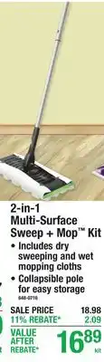 Menards 2-in-1 Multi-Surface Sweep + Mop Kit offer