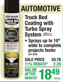 Menards Rust-Oleum Truck Bed Coating with Turbo Spray System offer