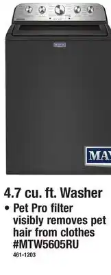 Menards Maytag 4.7 cu. ft. Washer offer