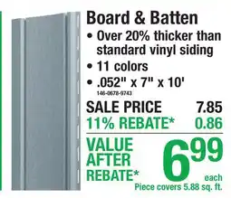 Menards Board & Batten offer