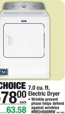 Menards MAYTAG 7.0 cu. ft. Electric Dryer offer