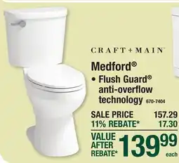 Menards Craft + Main Medford offer