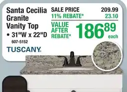 Menards Santa Cecilia Granite Vanity Top offer