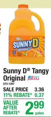 Menards Sunny D Tangy Original offer