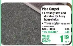 Menards Pisa Carpet offer