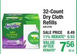 Menards 32-Count Dry Cloth Refills offer