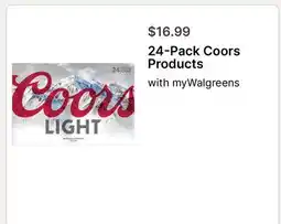Walgreens 24-Pack Coors Products offer