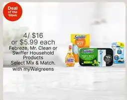 Walgreens Febreze, Mr. Clean or Swiffer Household Products offer