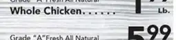 Eurofresh Market Grade A Fresh All Natural Whole Chicken offer