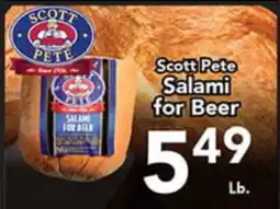 Eurofresh Market Scott Pete Salami for Beer offer