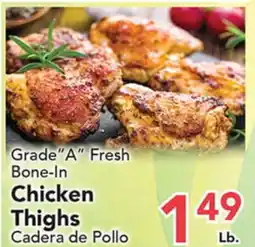 Eurofresh Market Grade A Fresh Bone-In Chicken Thighs offer