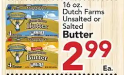 Eurofresh Market Dutch Farms Unsalted or Salted Butter offer