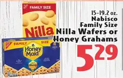 Eurofresh Market Nabisco Family Size Nilla Wafers or Honey Graham offer