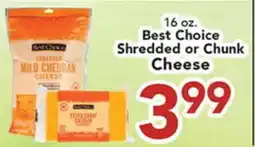 Eurofresh Market Best Choice Shredded or Chunk Cheese offer