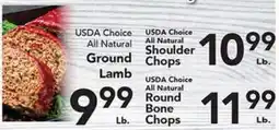 Eurofresh Market USDA Choice All Natural Ground Lamb, Shoulder Chops, Round Bone Chops offer