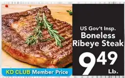 Eurofresh Market US Gov't Insp. Boneless Ribeye Steak offer