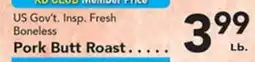 Eurofresh Market US Gov't. Insp. Fresh Boneless Pork Butt Roast offer