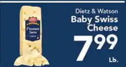 Eurofresh Market Dietz & Watson Baby Swiss Cheese offer