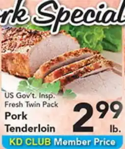 Eurofresh Market US Gov't Insp. Fresh Twin Pack Pork Tenderloin offer