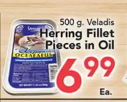 Eurofresh Market 500 g. Veladis Herring Fillet Pieces in Oil offer