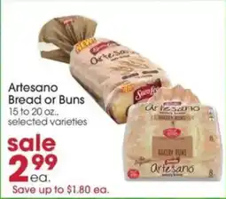 Giant Eagle Artesano bread or buns offer