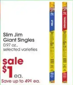 Giant Eagle Slim jim giant singles offer
