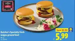 Lidl Butcher's Specialty fresh wagyu ground beef offer