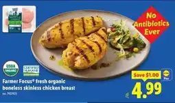 Lidl Farmer Focus® fresh organic boneless skinless chicken breast offer