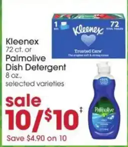 Giant Eagle Kleenex or Palmolive Dish Detergent offer