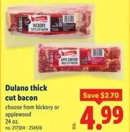 Lidl Dulano thick cut bacon offer