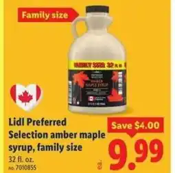 Lidl Lidl Preferred Selection amber maple syrup, family size offer