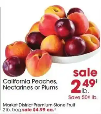 Giant Eagle California peaches, nectarines or plums offer