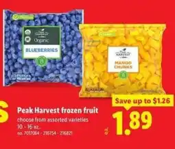 Lidl Peak Harvest frozen fruit offer