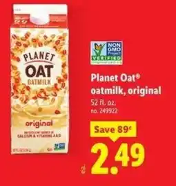 Lidl Planet Oat oatmilk, original offer