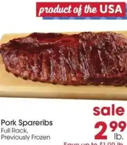Giant Eagle Pork Spareribs offer