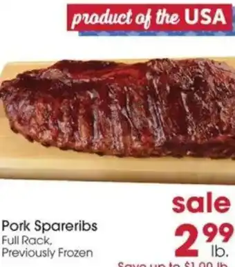 Giant Eagle Pork Spareribs offer