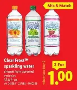 Lidl Clear Frost TM sparkling water offer