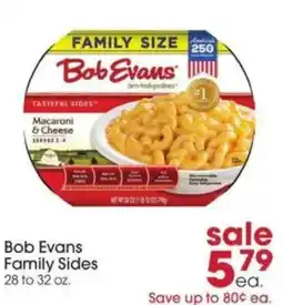 Giant Eagle Bob evans family sides offer