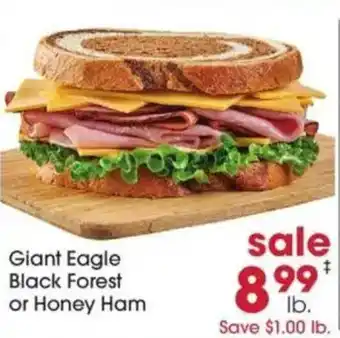 Giant Eagle Giant eagle black forest or honey ham offer