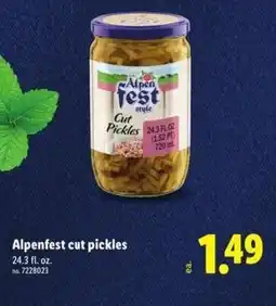 Lidl Alpenfest cut pickles offer