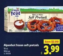 Lidl Alpenfest frozen soft pretzels offer