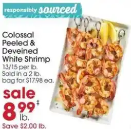 Giant Eagle Colossal peeled & deveined white shrimp offer