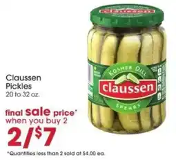 Giant Eagle Claussen pickles offer